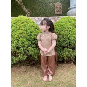 Bộ Quần Áo Bà Ba Cho Bé Gái – Thời Trang Truyền Thống Đáng Yêu